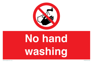 No hand washing